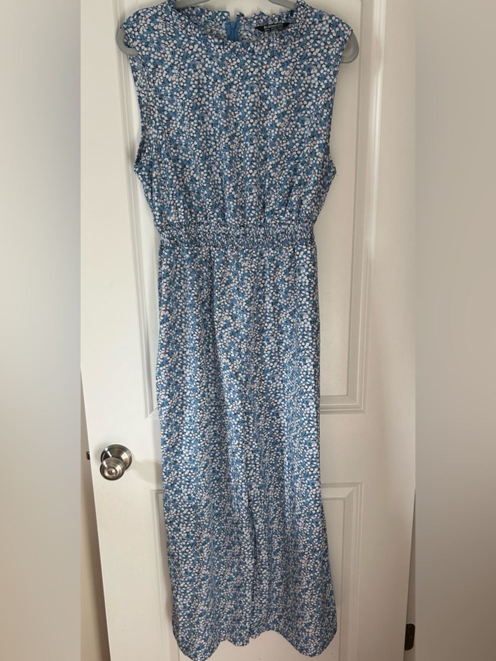 BloomChic Blue Floral Sleeveless Jumpsuit/Romper